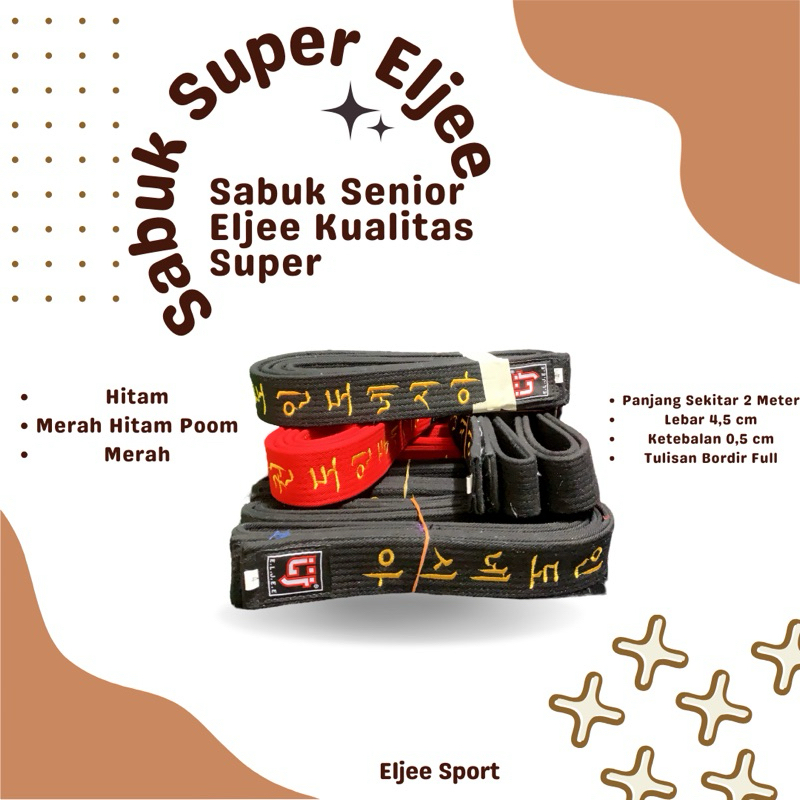 Sabuk Taekwondo Eljee Super Premium Full Bordir