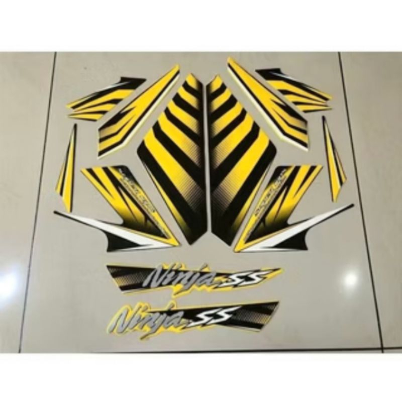 stiker striping lis bodi motor ninja ss zebra biru 2014