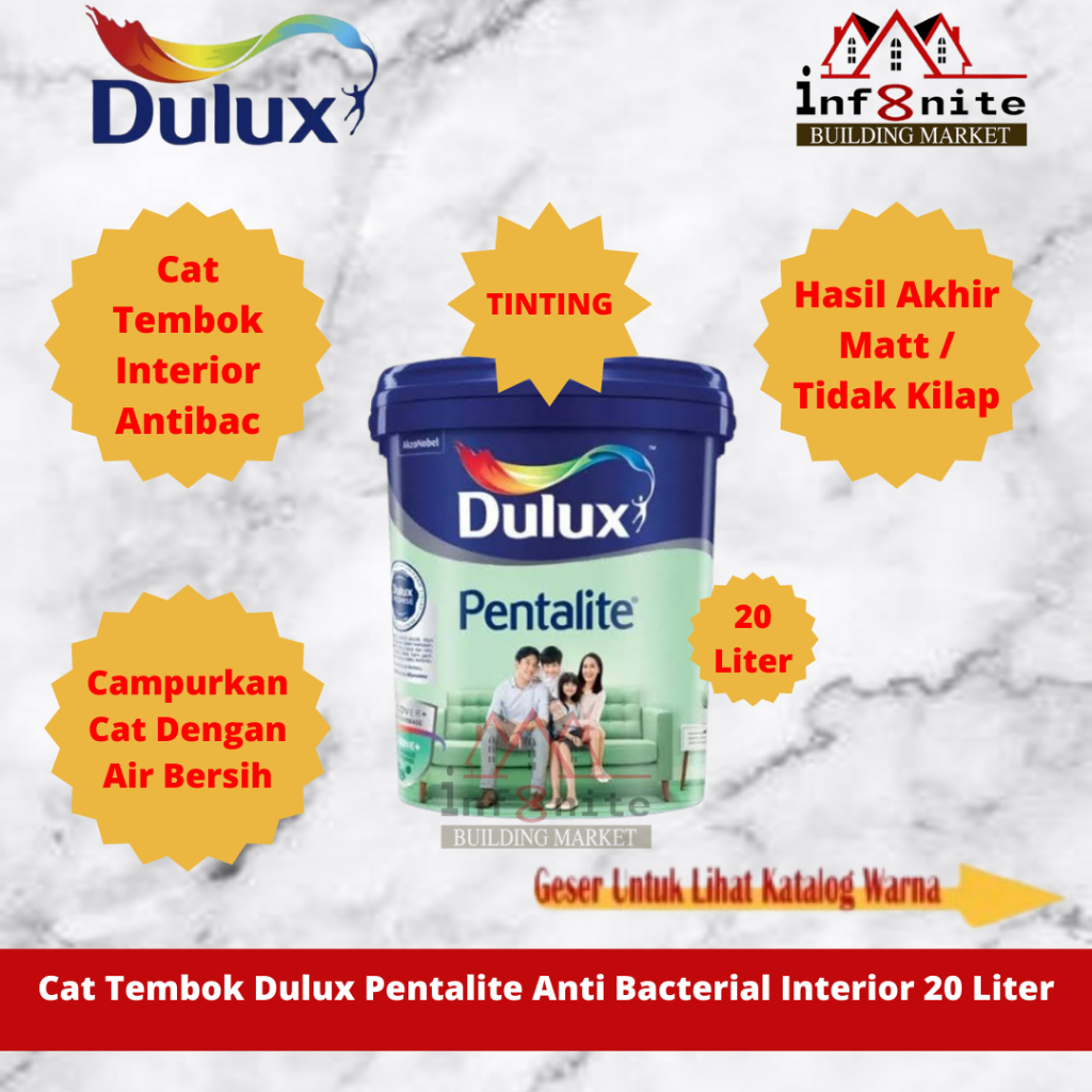 Cat Tembok Dulux Pentalite Antibac Tinting Interior 20 Liter