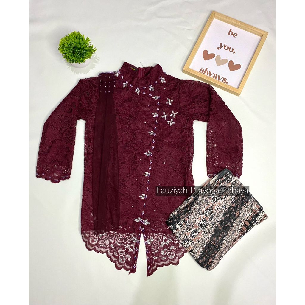 Baju Kebaya Anak Bordir Payet Rok Plisket Kebaya Kartini anak Tanggung umur 4-12 tahun Kebaya Kondan