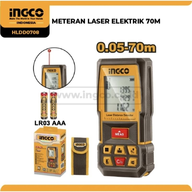 METERAN LASER ELEKTRIK 70M INGCO