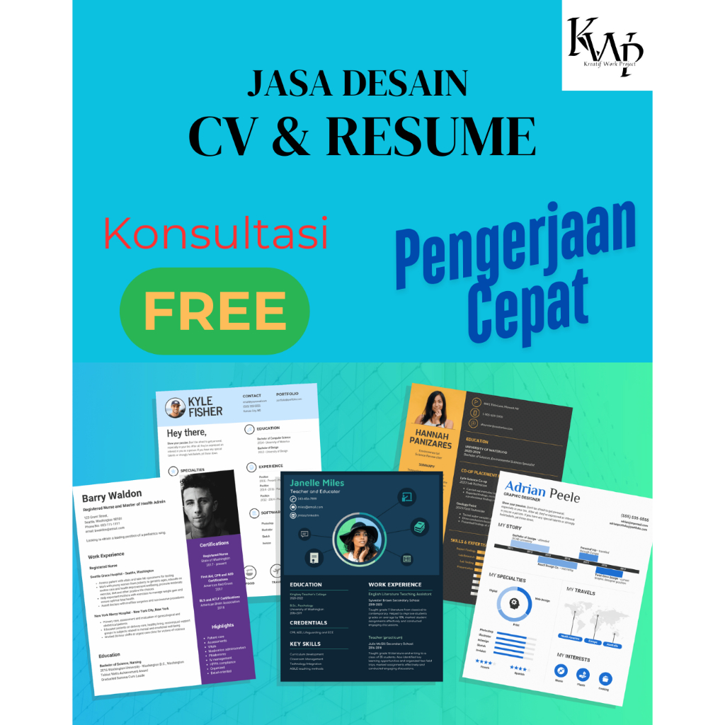 Desain Resume, Surat Lamaran Kerja, CV | Pengerjaan Cepat