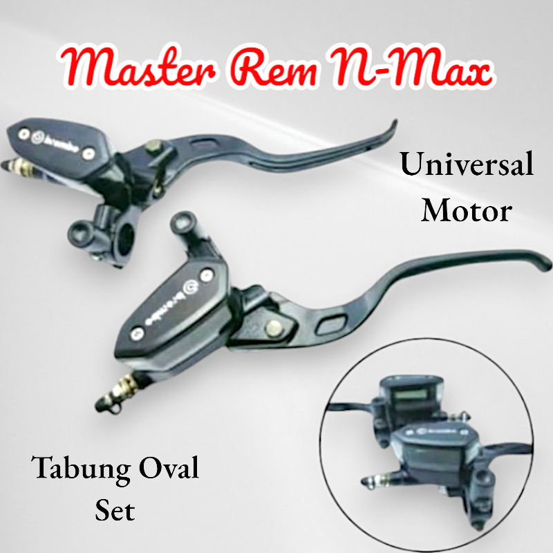 Master Rem Oval Brembo , Dua Tabung , Motor = Nmax , PCX , XMax , Aerox . Double Disk