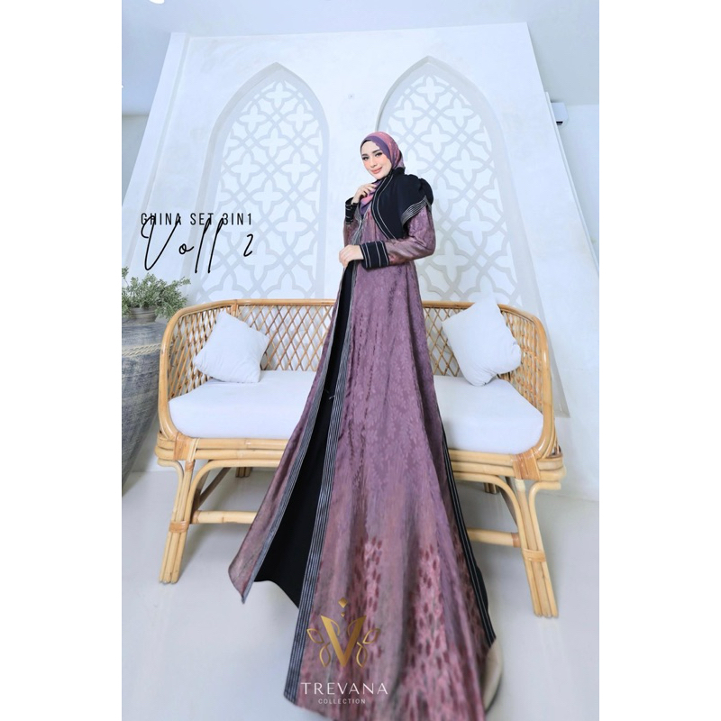 GHINA SET SCARF VOL 2 BY TREVANA / GAMIS SET SCARF / DRESS SYARI / BAJU SYARI BRANDED / GAMIS TREVAN