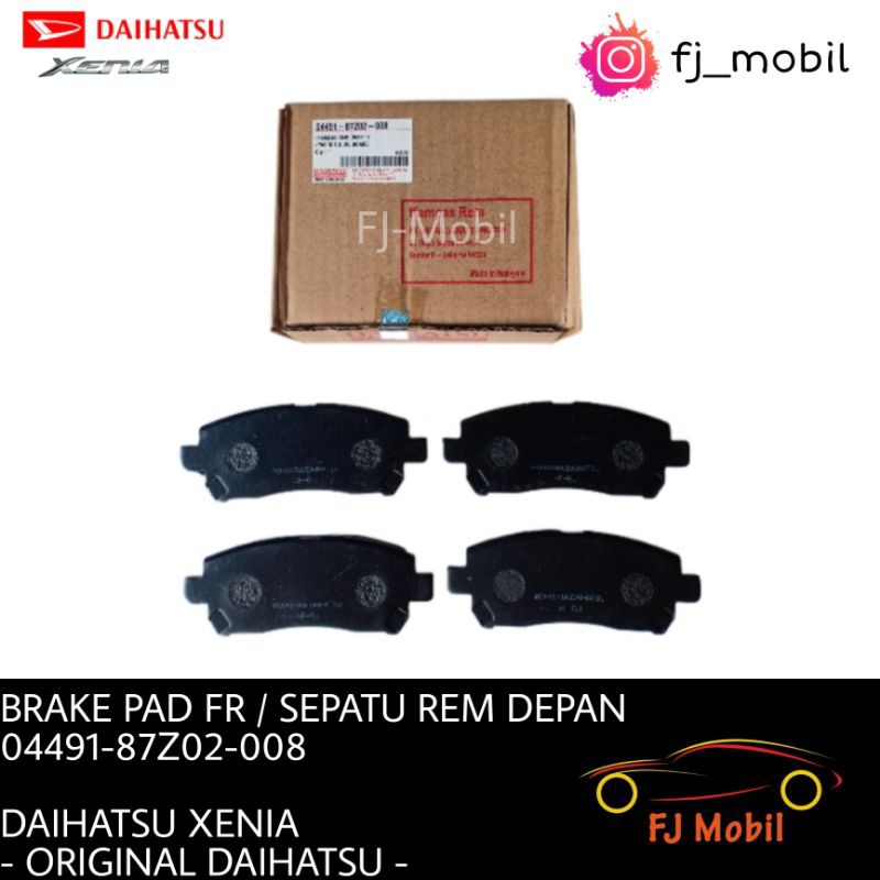 BRAKE PAD SEPATU REM DEPAN KAMPAS REM DEPAN DAIHATSU XENIA /TOYOTA AVANZA - ORIGINAL DAIHATSU