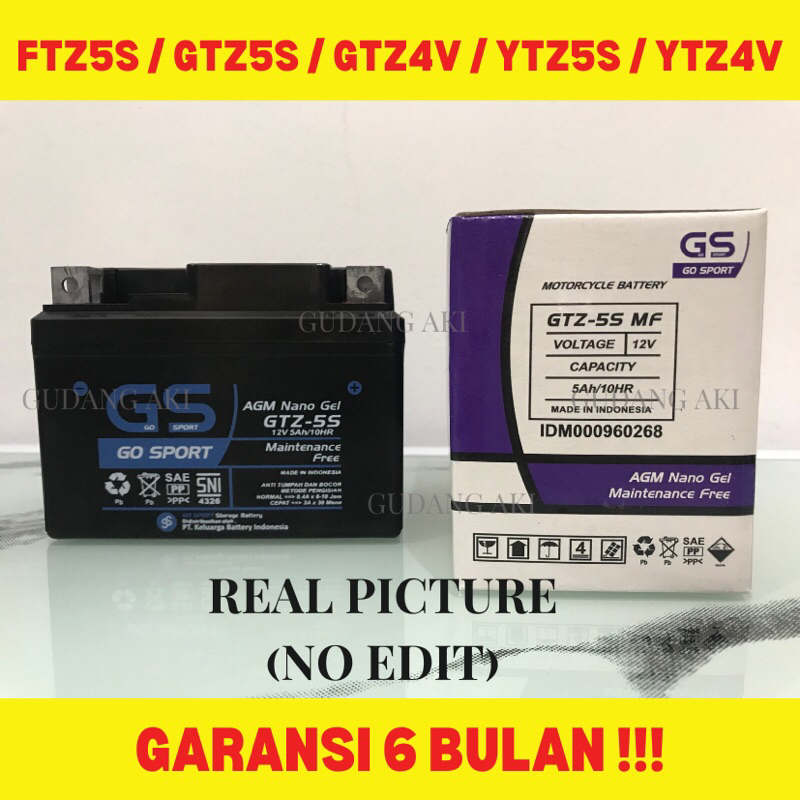 Aki Motor GS Honda Beat Aki Kering Accu Kering MF GTZ5S