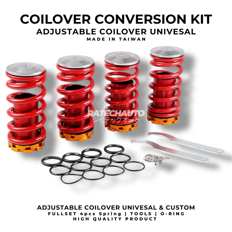 COILOVER CONVERSION KIT UNIVERSAL-CUSTOM|COILOVER KIT CIVIC EF-EG-EK|ADJUSTABLE MOBIL|COILOVER MOBIL