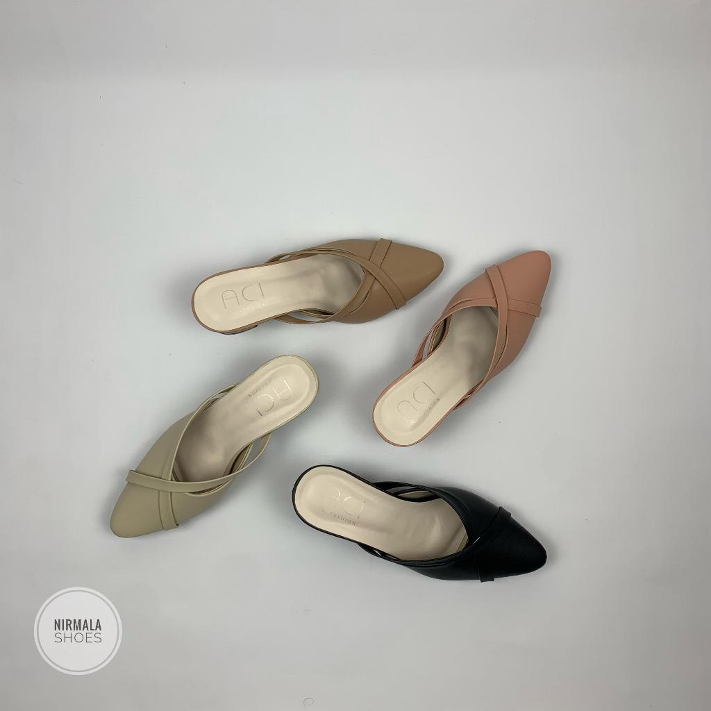 Sendal Bapau Wanita HEXXA Hak 3cm - Sandal Selop Wanita Kekinian Terbaru