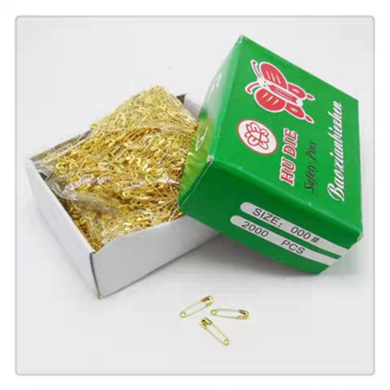 [1BOX] Peniti Hijab Mini Isi 200pcs Warna Gold Emas