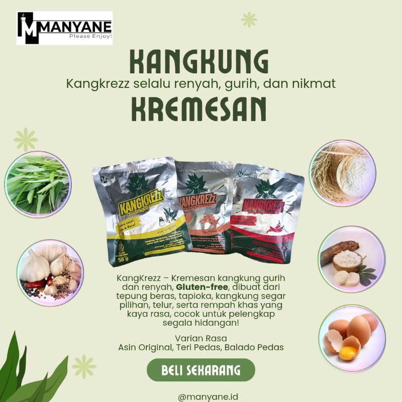 

MANYANE KANGKREZZ (Kangkung Kremesan) 30gram