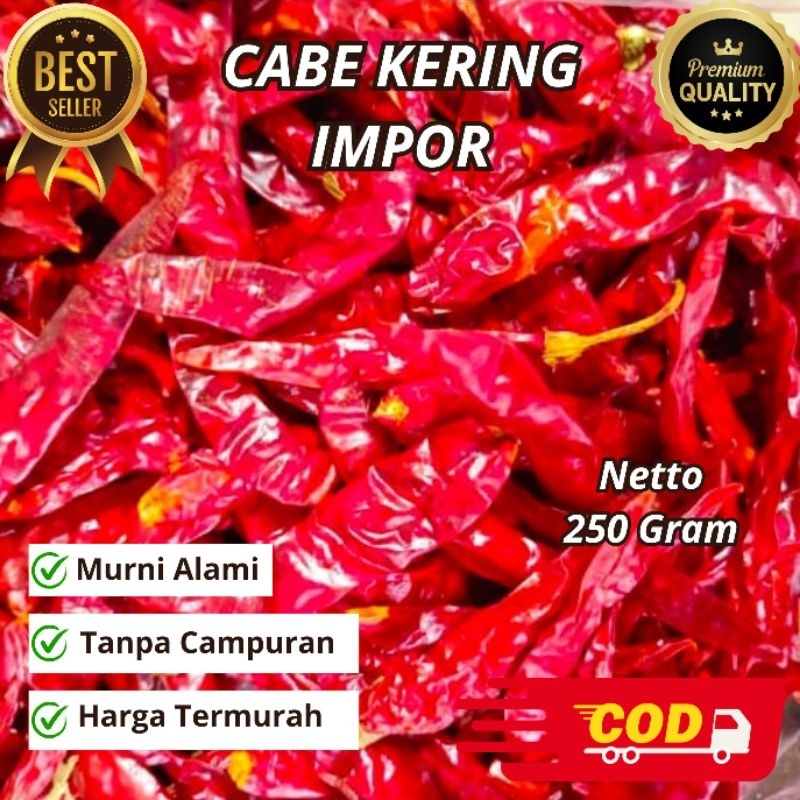 

Cabe kering Teja berat 250 gram