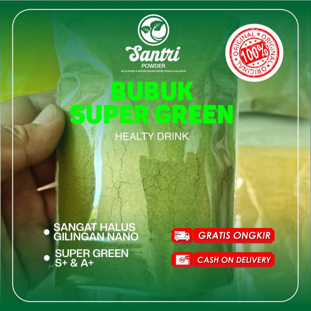 

Free 100 gram SANTRI POWDER Bubuk nano daun hijau purlik asli, original 100% dari Kalimantan.