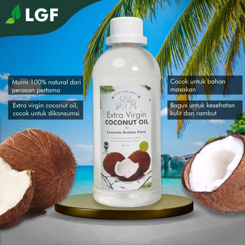 

Virgin Coconut Oil ( VCO) 100% Minyak Kelapa Murni perasan pertama Premium organik alami by dapur lemonte lab free sarung tangan