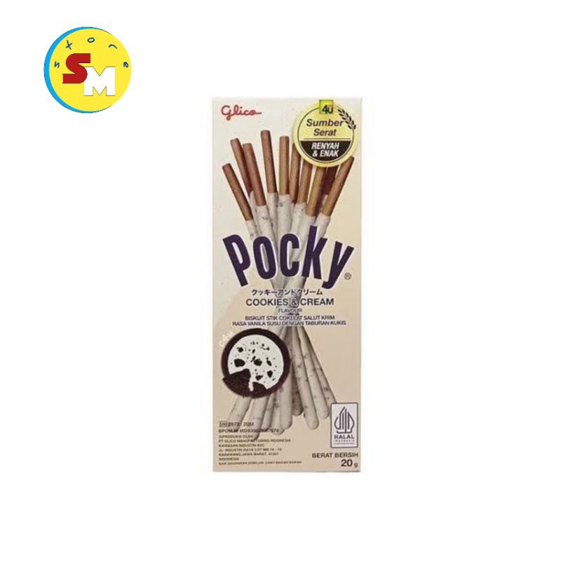 

Pocky cookies & cream 20 gr termurah