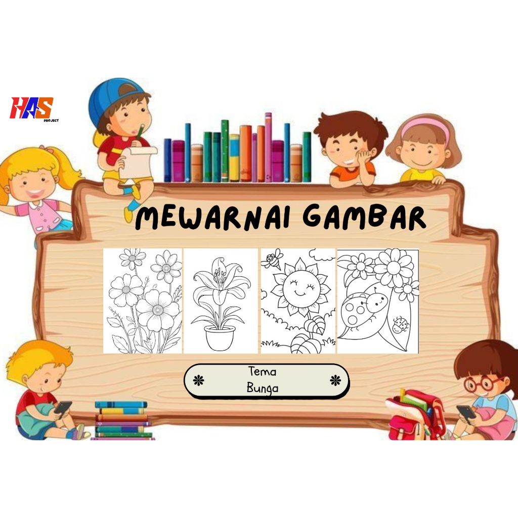 

>>PALING MURAH<< 50 Lembar kertas mewarnai Tema Bunga ukuran A5 (15cm x 20cm)