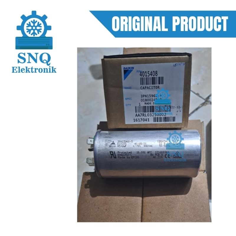 Capasitor original AC DAIKIN 2 PK 45+2 uf 440 VAC EPCOS - Kapasitor AC EPCOS 45+2uf 440VAC EPCOS ORI
