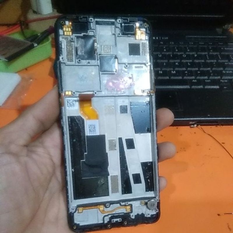 frame lcd + tombol on off oppo F11 Pro ori copotan mulus minus mati
