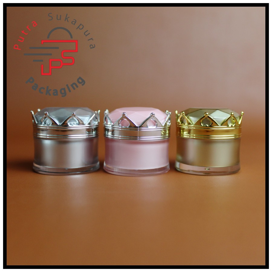 pot cream 10gr acrylic mahkota / pot cream 10gr crown /pot wadah cream