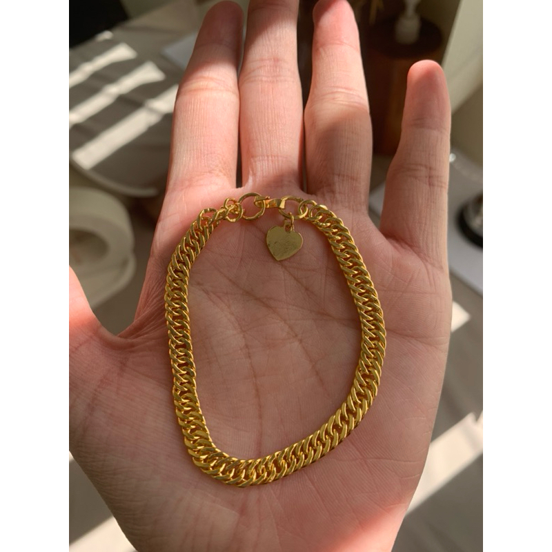 Gelang Rantai Lipan Kecil Lapis Emas 24k | Gelang Susun Sirih |