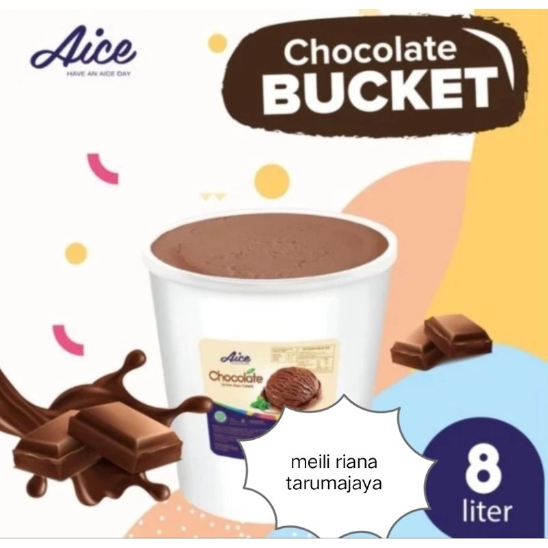 

ice cream aice 8 liter rasa coklat ice cream bucket eskrim emberan es krim aice 8liter