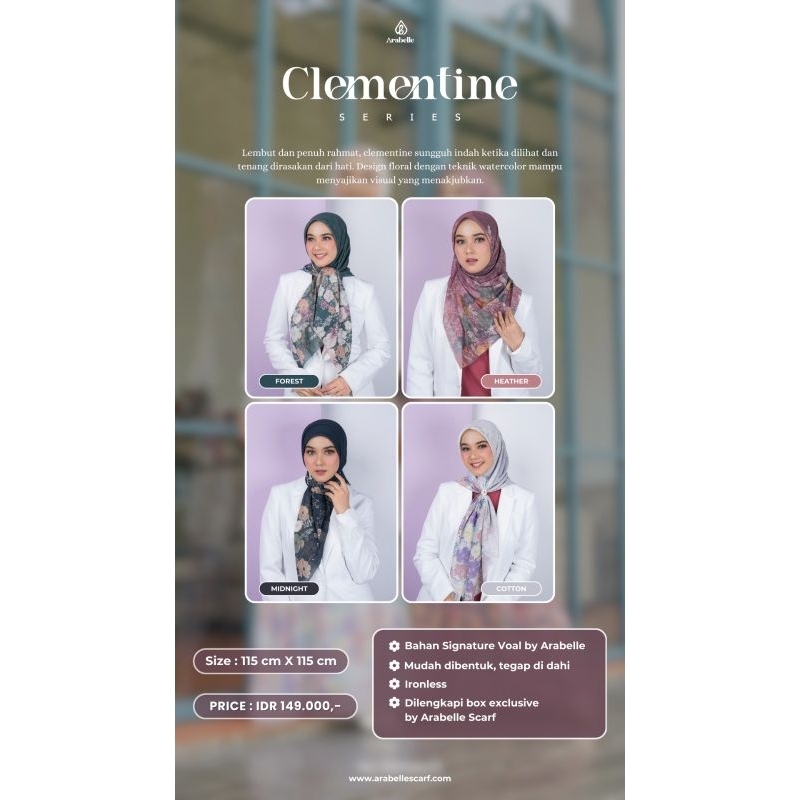 CLEMENTINE SERIES SCARF BY ARABELLE // HIJAB TERBARU 2025 // HIJAB 2025