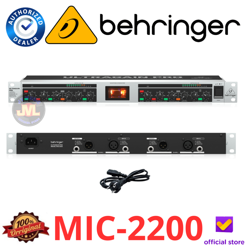 Behringer MIC2200 V2 2-channel Tube Microphone Preamp Behringer MIC-2200