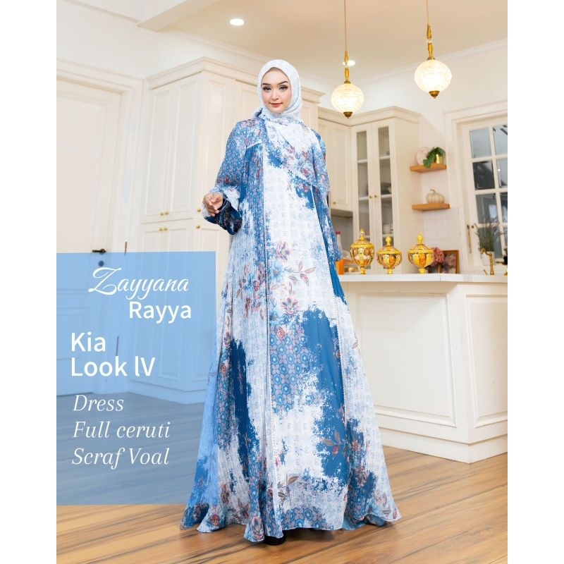 SALE STOKU‼️(Jilbab Aja)Gamis Zayyana Rayya series by Eldeena Gamis Lebaran Set Family Eldeena Idul 