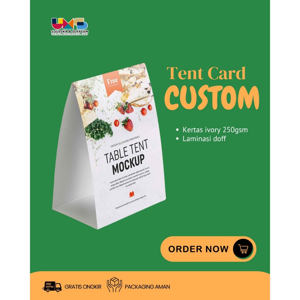 

TENT CARD CUSTOM Ivory 250GSM