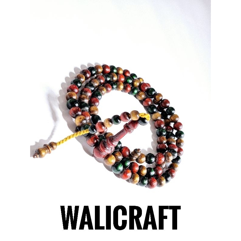 Tasbih Tali Arus Akar Bahar Merah Kuning Hijau / Tasbih Akar Bahar