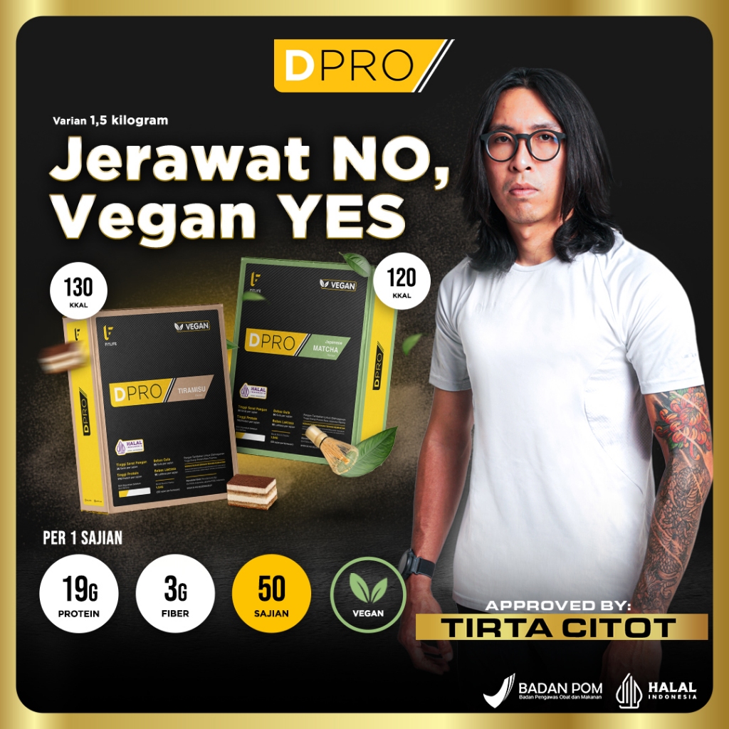 FITlife DPRO 3.3lbs/1500gr - Vegan Natural Meal Replacement