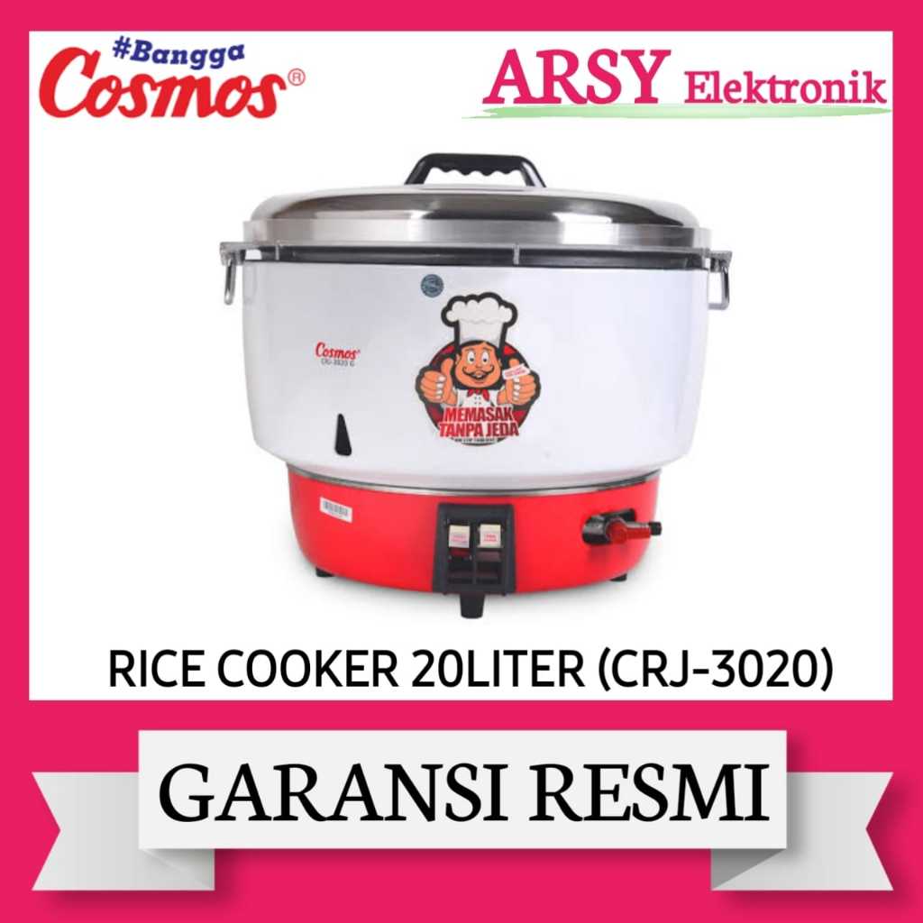 RICE COOKER COSMOS 20LITER CRJ-3020/PENANAK NASI COSMOS 20LITER GARANSI RESMI