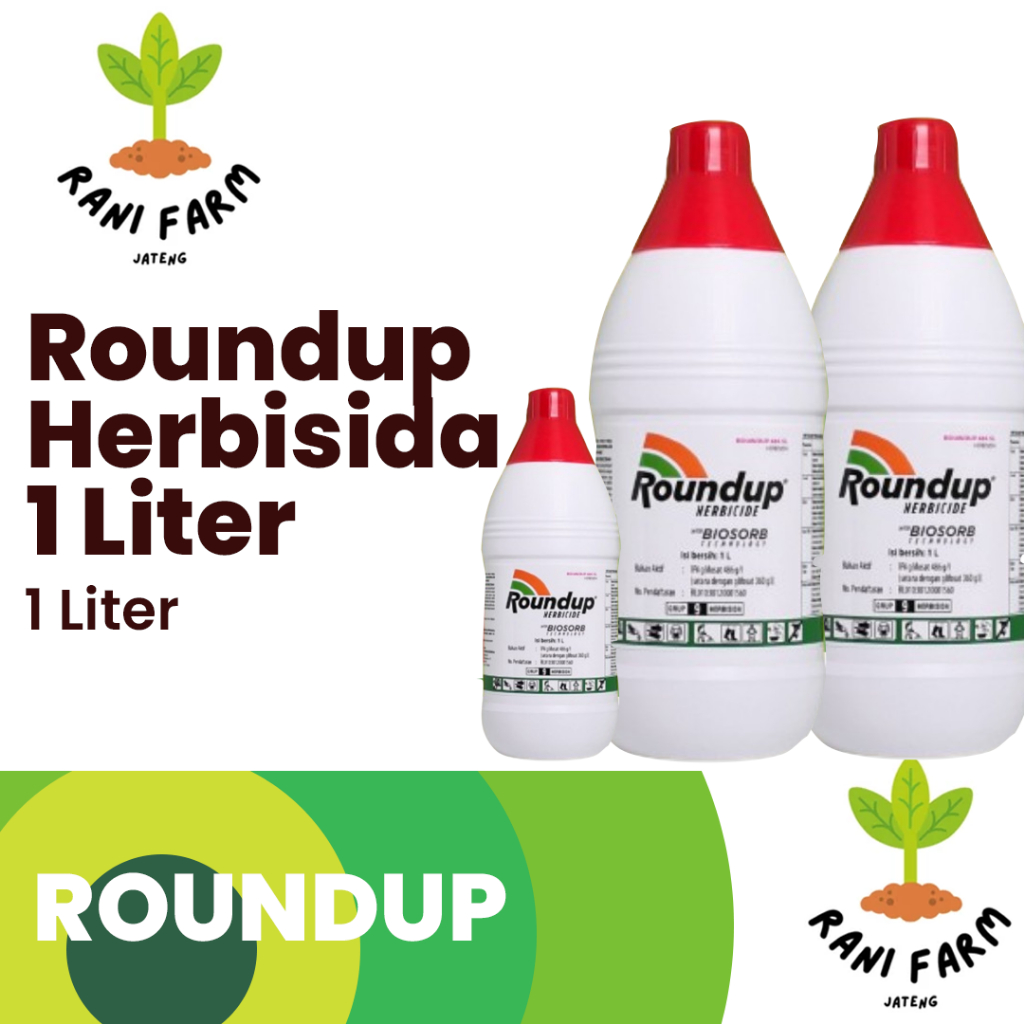 RoundUp 1 liter - Obat Pembasmi Rumput Round Up Rondup Herbisida