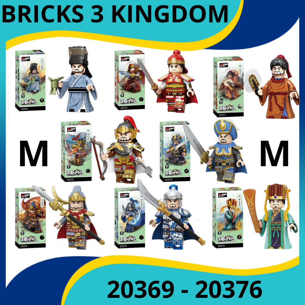 DECOOL BRICK DE COOL BRICKS THREE KINGDOM SAMKOK 3 RAJA FA ZHENG LING TONG PANG TONG XU ZHENG DENG A