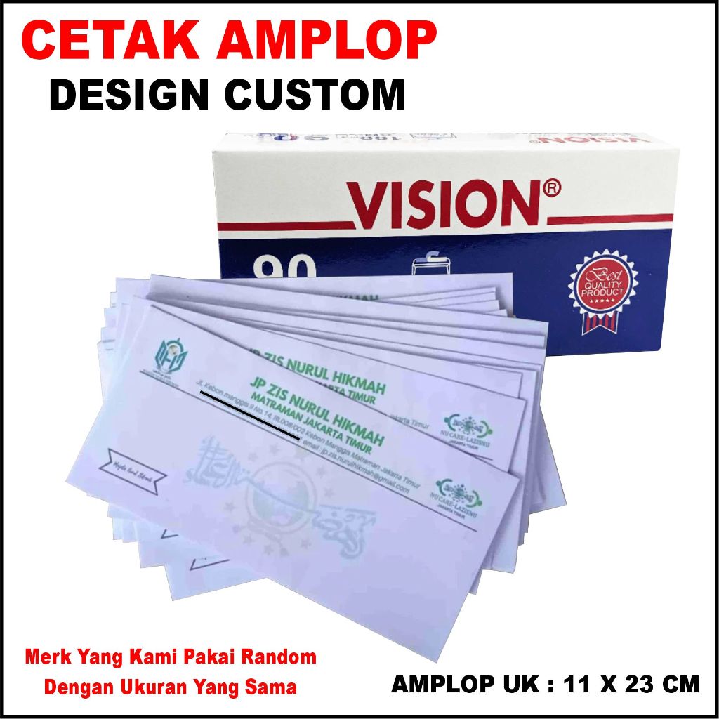 

Amplop 90 PPS 11X23 Cm Cetak Satu Pack 100 Lembar Design Custom