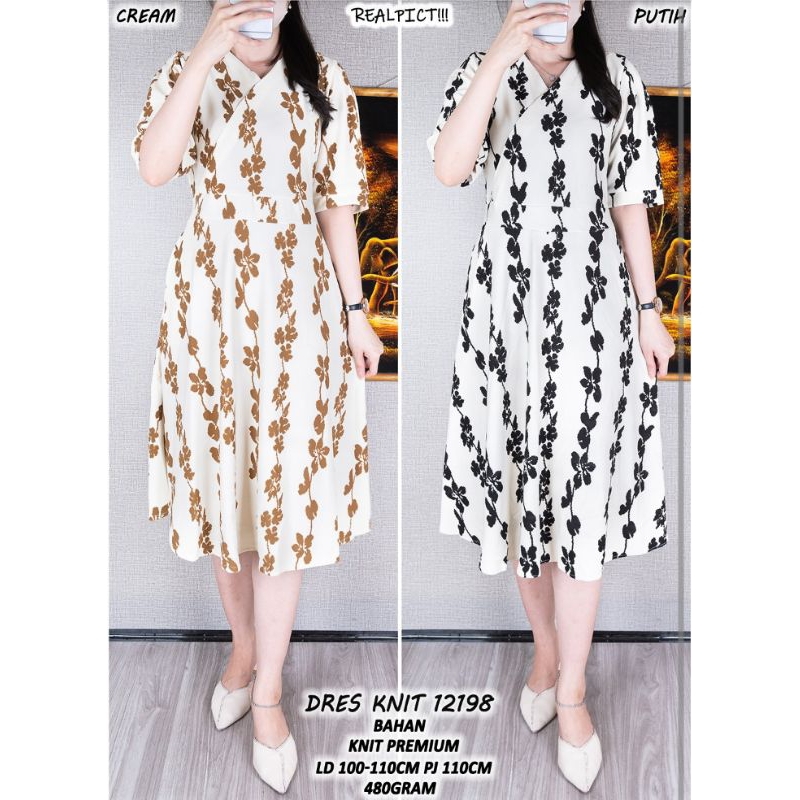 KS_C12 | 12198 DRESS KNIT PREMIUM WANITA / DRESS WANITA DAISY / DRESS WANITA KEKINIAN