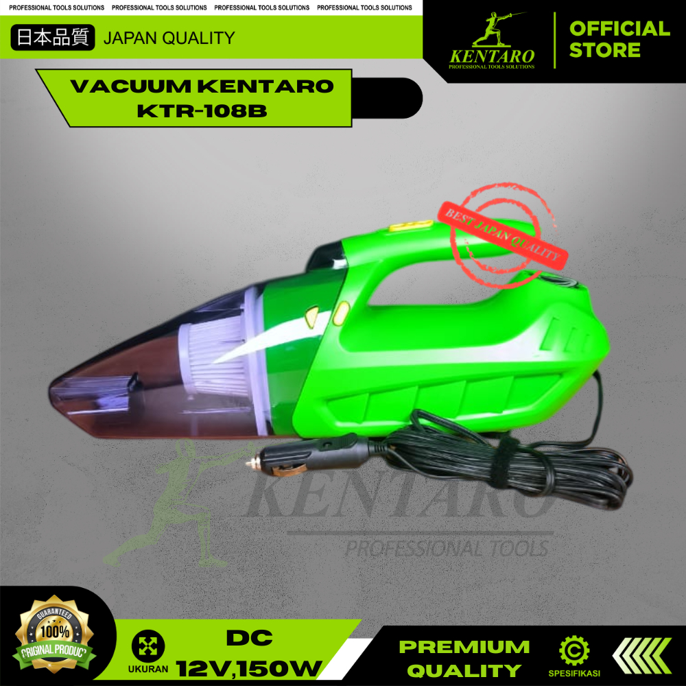 VACUUM CLEANER SET SEDOT DEBU MOBIL 150W 5000PA HIGH SUCTION KENTARO JAPAN