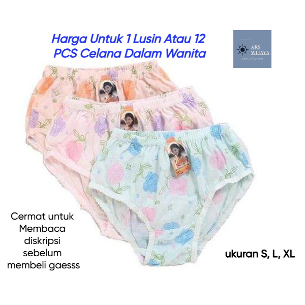 celana dalam wanita motif bunga / cd wanita motif bunga dewasa lusinan