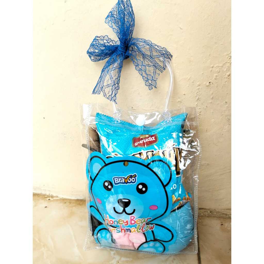 

Hampers ulang tahun anak / hampers Snack / hampers Snack biru