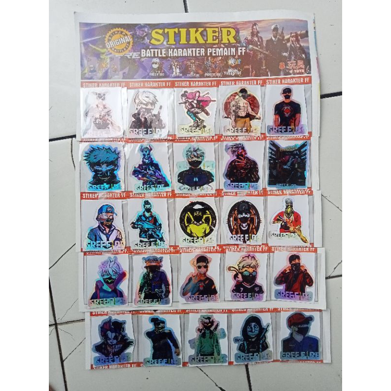 

5pc Sticker Hologram Battle Karakter Pemain Game