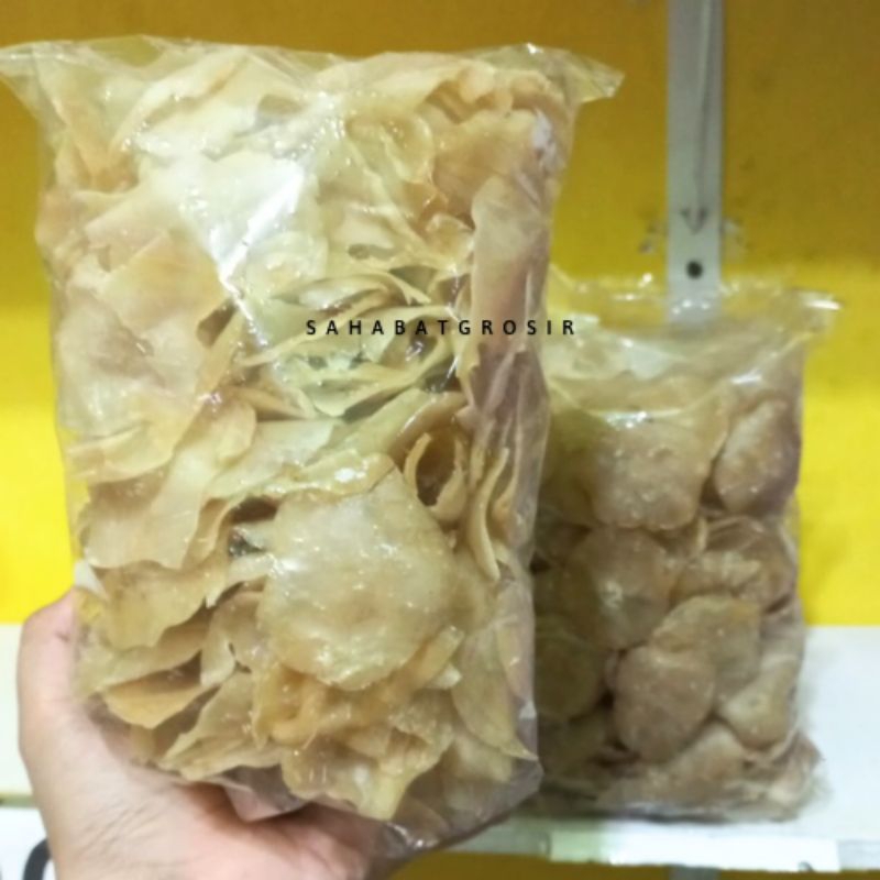 

Krupuk Puli Rasa Bawang 500 gr Tipis,Gamo Uenak,Langsung Goreng