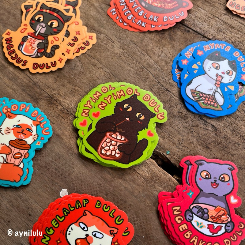 

KUCING NGEMIL Stickers by AyniLulu
