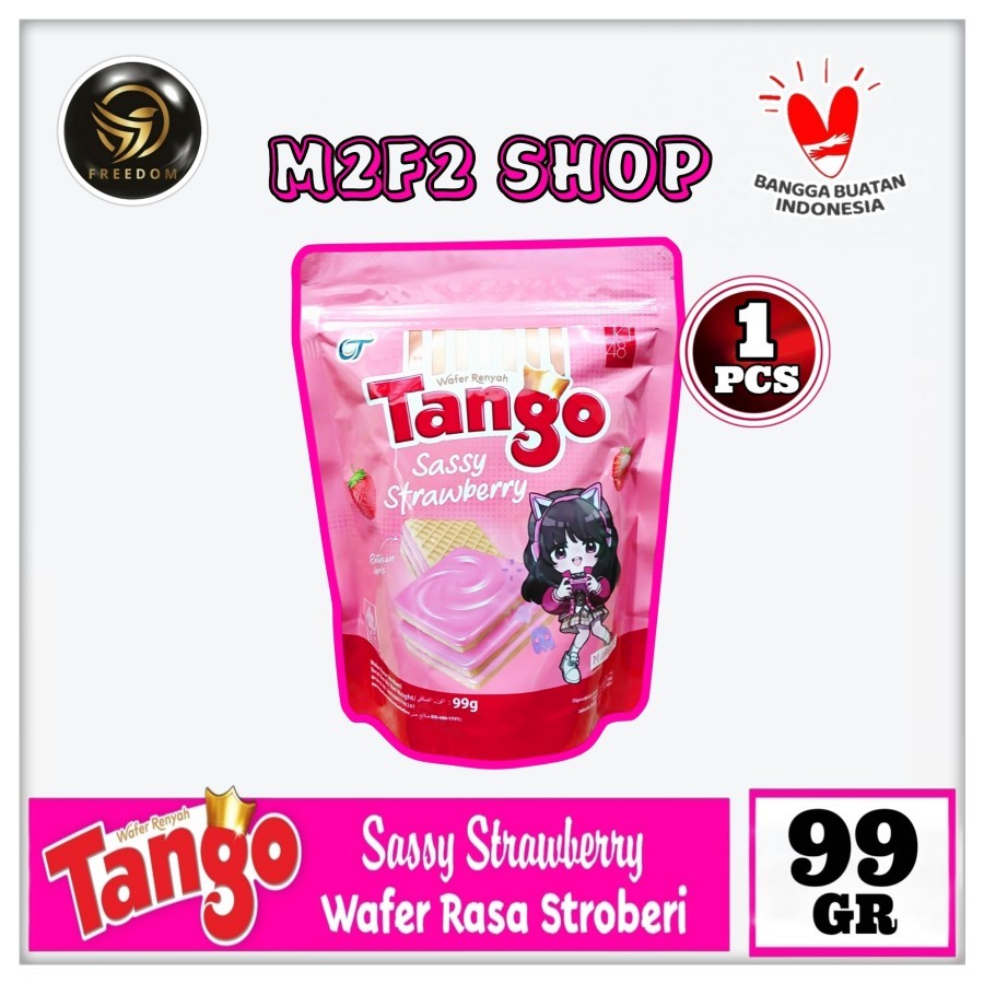 

Tango Wafer Sassy Strawberry BITE SIZE | Krim Stroberi Susu Pouch - 99 gr (Kemasan Satuan)