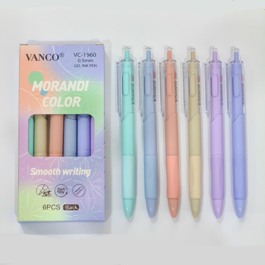 

1 Set / 6 Pcs Pen Vanco VC-1960 (Set 6pc) Morandi Color