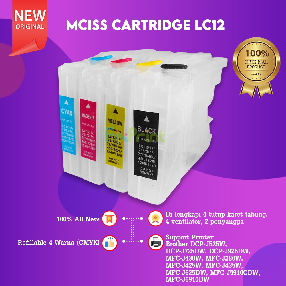FixPrint Cartridge Refillable MCISS LC12 LC17 LC71 LC73 LC75 LC77 LC79 LC400 LC450 LC1220 LC1240 LC1