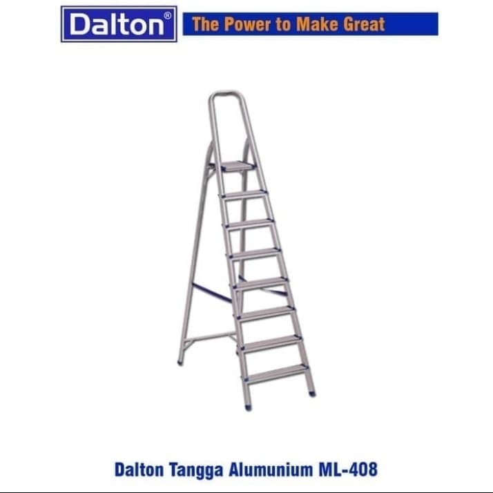 Tangga Lipat Aluminium DALTON ML 408 Tinggi 2,1 Meter 8 Step Original - Tangga Dalton ML-408
