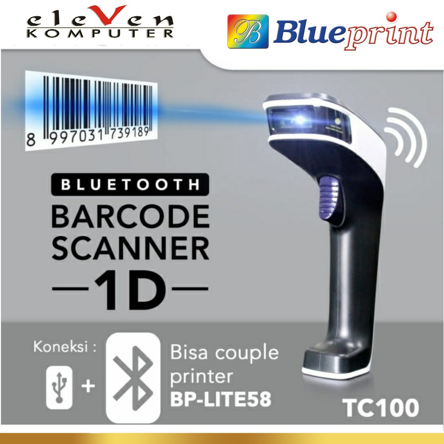 Barcode Scanner USB+Bluetooth BLUEPRINT BP-TC100