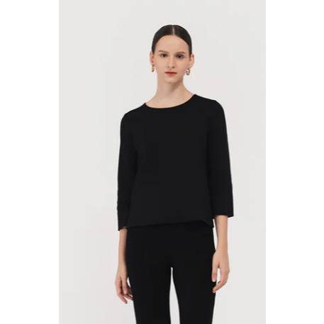 Sweater Hitam Wanita Lengan Panjang preloved Duma Official Piper Top Black