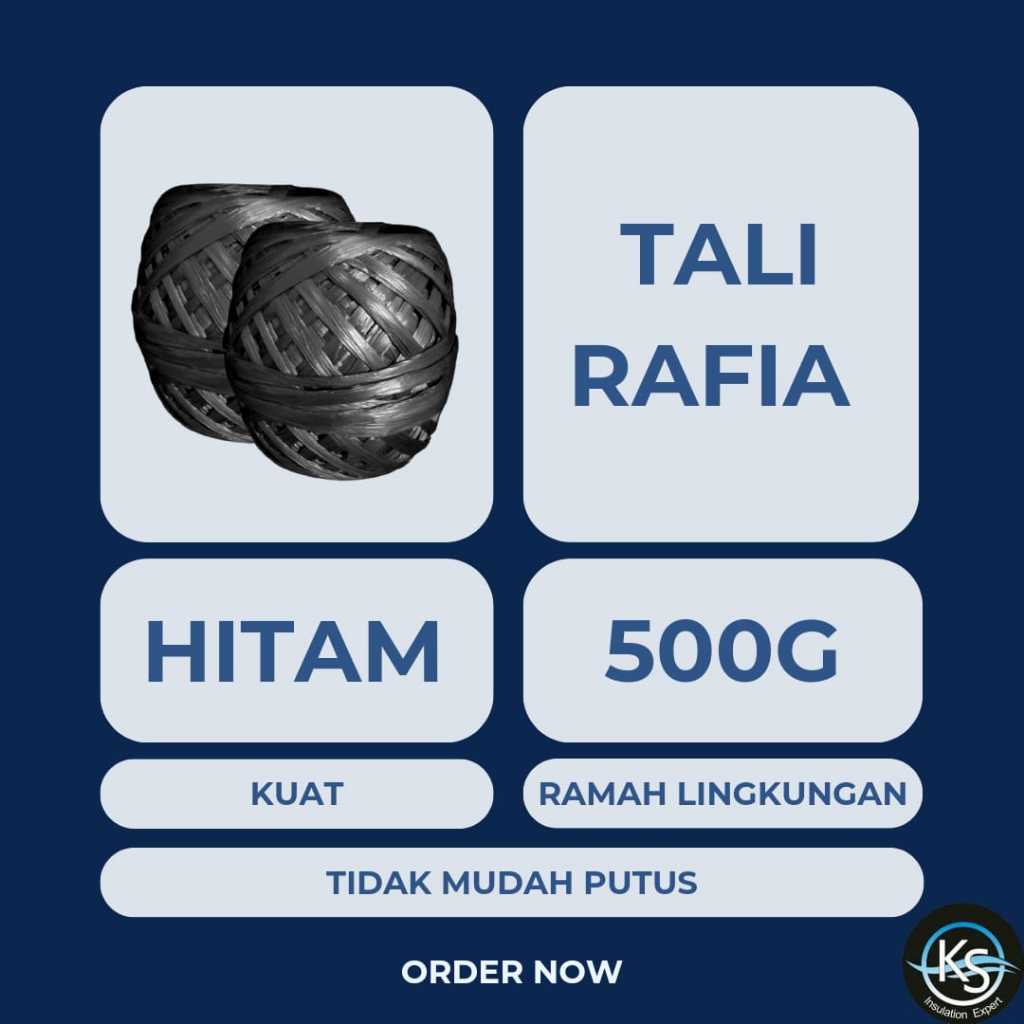 

Tali Rafia | 500gr | Tali Rafia Hitam | Tali Pengikat | Kuat | Tahan Lama