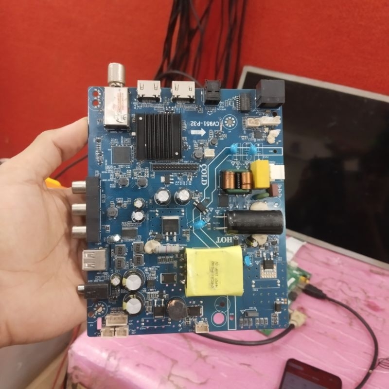mb tv polytron PLD24CV1869 mainboard motherboard mesin smart tv