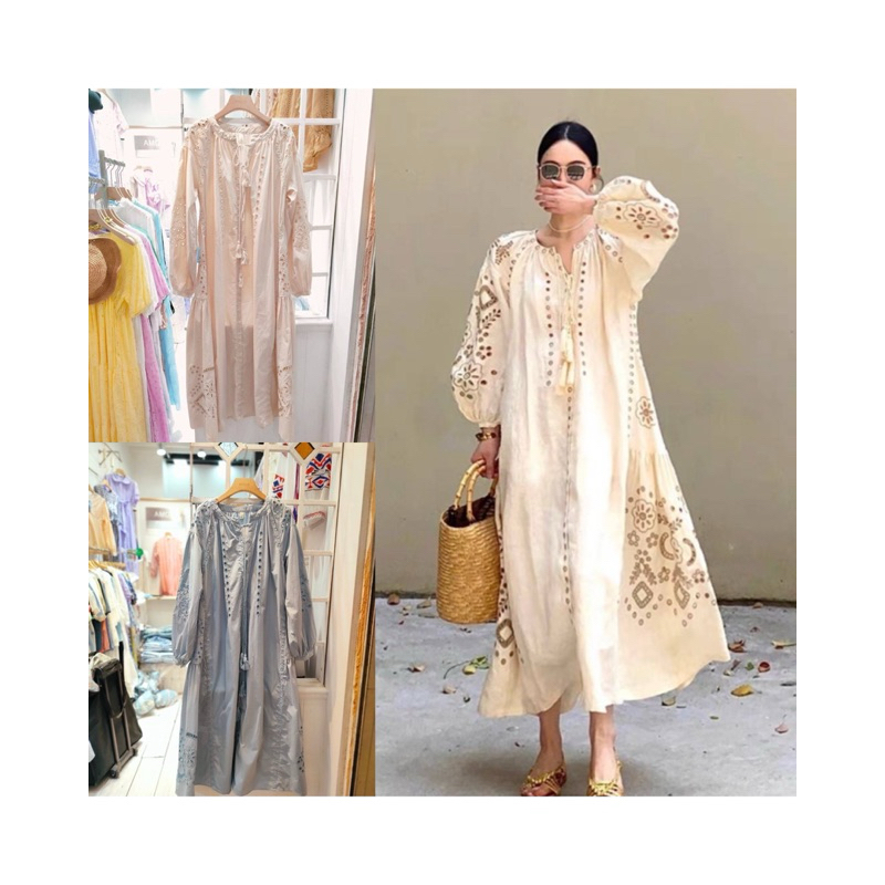 dress boho bohemian gamis / dress tunik lebaran